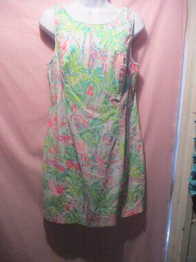 Lilly Pulitzer "On Parade" Sea Salt Blue sz 6 Shift Dress